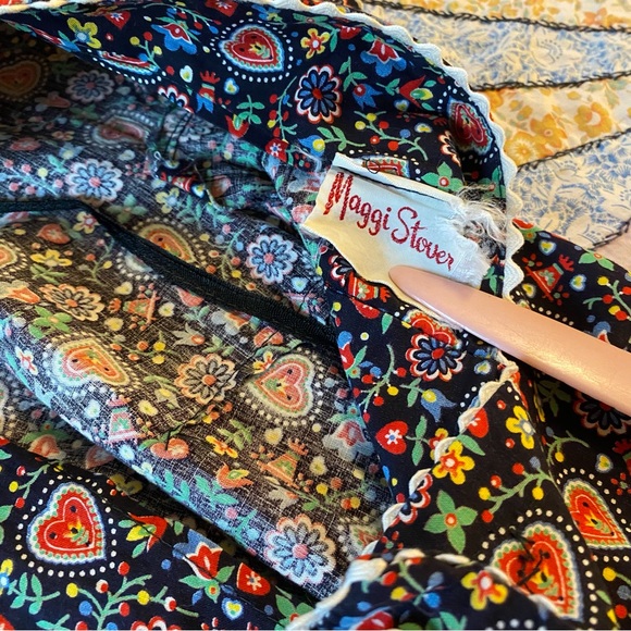 🎈SOLD❤️‍🩹Vintage Dress Maggi Stover 1950's Cute Vintage Dress Folk Art Pattern - Picture 6 of 16